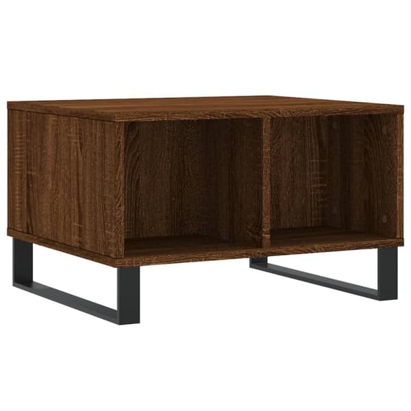 vidaXL sofabord 60x50x36,5 cm konstrueret træ brun egetræsfarve