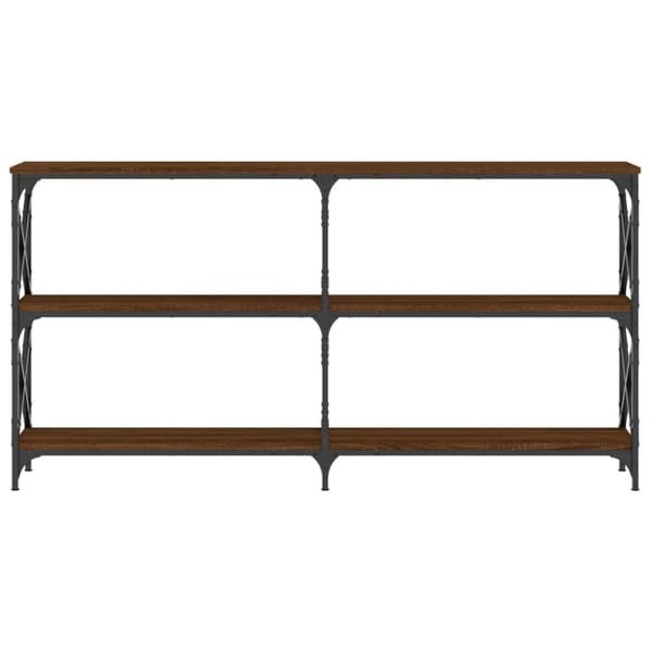 vidaXL Avlastningsbord brun ek 156x28x80,5 cm konstruerat trä