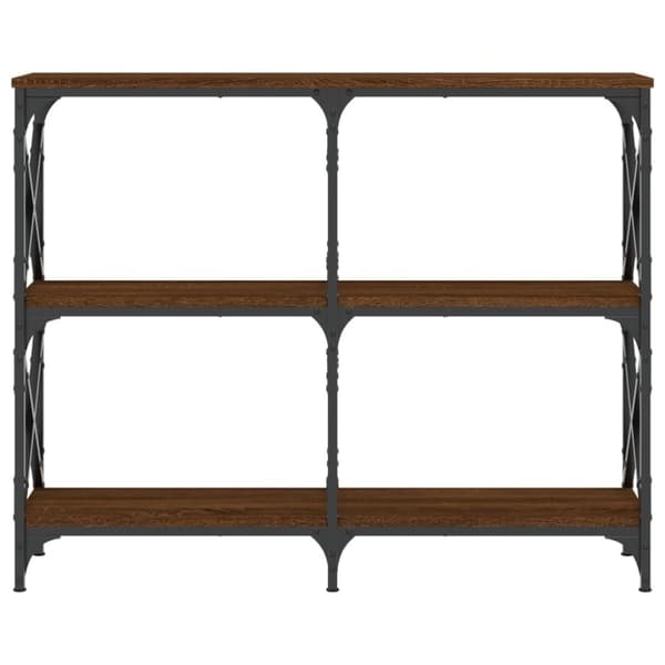 vidaXL Konsollbord brun eik 100x28x80,5 cm konstruert tre