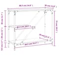 Miniatyrbilde 9 av 10: vidaXL Konsollbord grå sonoma 88,5x30x75 cm konstruert tre