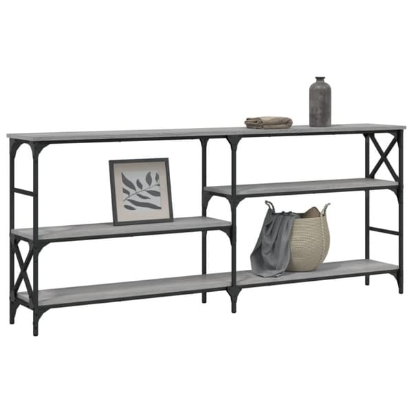 vidaXL Konsollbord grå sonoma 180x29x76,5 cm konstruert tre