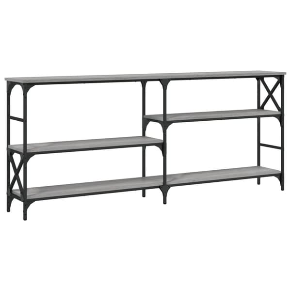 vidaXL Konsollbord grå sonoma 180x29x76,5 cm konstruert tre