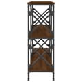 Miniatyrbillede 5 af 10: vidaXL konsolbord 200x28x80,5 cm konstrueret træ brun egetræ