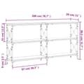 Miniatyrbillede 9 af 10: vidaXL konsolbord 200x28x80,5 cm konstrueret træ brun egetræ