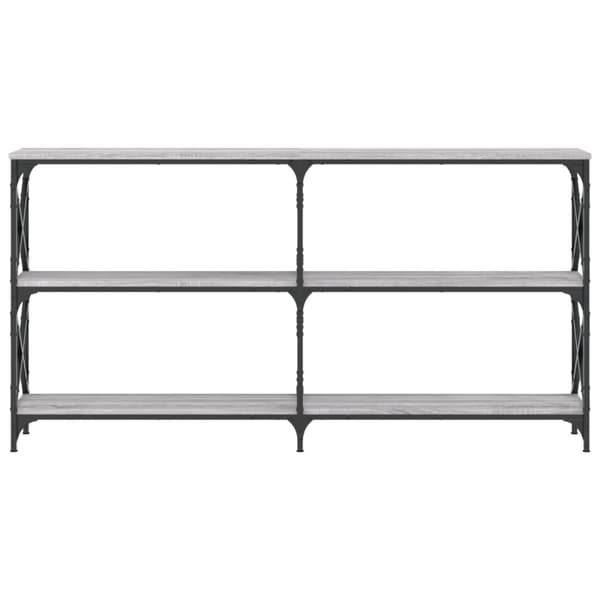 vidaXL Konsolipöytä harmaa Sonoma 156x28x80,5 cm tekninen puu