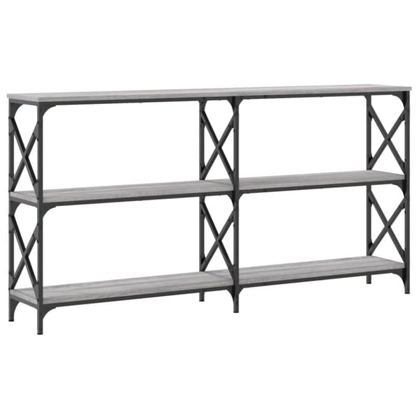 vidaXL Konsolipöytä harmaa Sonoma 156x28x80,5 cm tekninen puu