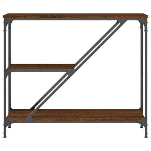 vidaXL Konsolipöytä ruskea tammi 88,5x30x75 cm tekninen puu