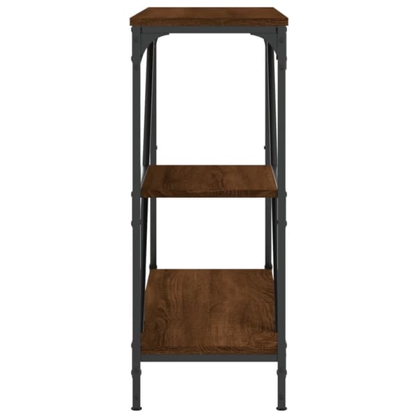 vidaXL Konsolipöytä ruskea tammi 88,5x30x75 cm tekninen puu