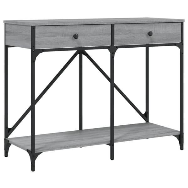 vidaXL Konsollbord grå sonoma 100x39x78,5 cm konstruert tre