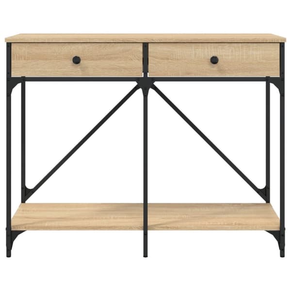 vidaXL Konsollbord sonoma eik 100x39x78,5 cm konstruert tre