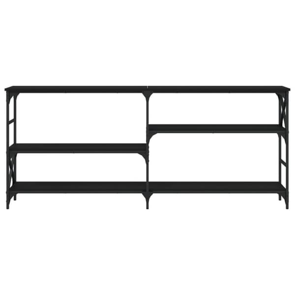 vidaXL Konsollbord svart 180x29x76,5 cm konstruert tre