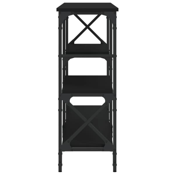 vidaXL Konsollbord svart 180x29x76,5 cm konstruert tre