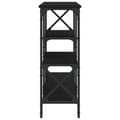Miniatyrbilde 5 av 10: vidaXL Konsollbord svart 180x29x76,5 cm konstruert tre