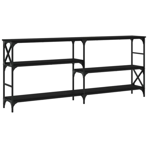 vidaXL Konsollbord svart 180x29x76,5 cm konstruert tre