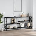 Miniatyrbilde 2 av 10: vidaXL Konsollbord svart 180x29x76,5 cm konstruert tre