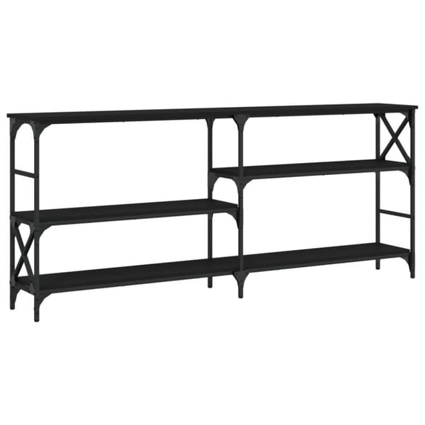 vidaXL Konsollbord svart 180x29x76,5 cm konstruert tre
