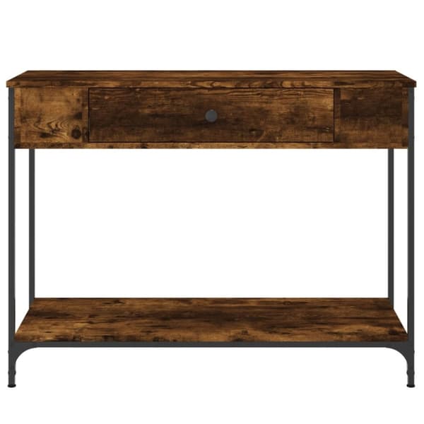 vidaXL konsolbord 100x34,5x75 cm konstrueret træ røget egetræsfarve