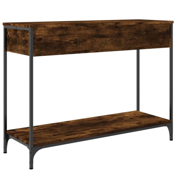 vidaXL konsolbord 100x34,5x75 cm konstrueret træ røget egetræsfarve