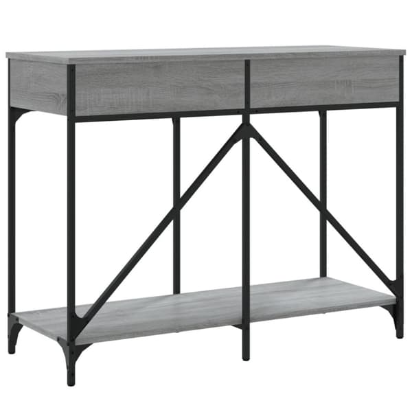 vidaXL konsolbord 100x39x78,5 cm konstrueret træ grå sonoma-eg