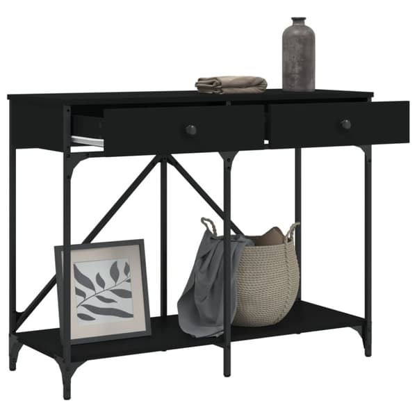 vidaXL konsolbord 100x39x78,5 cm konstrueret træ sort