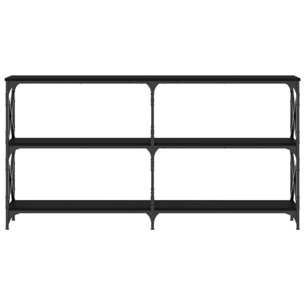 vidaXL Konsolipöytä musta 156x28x80,5 cm tekninen puu