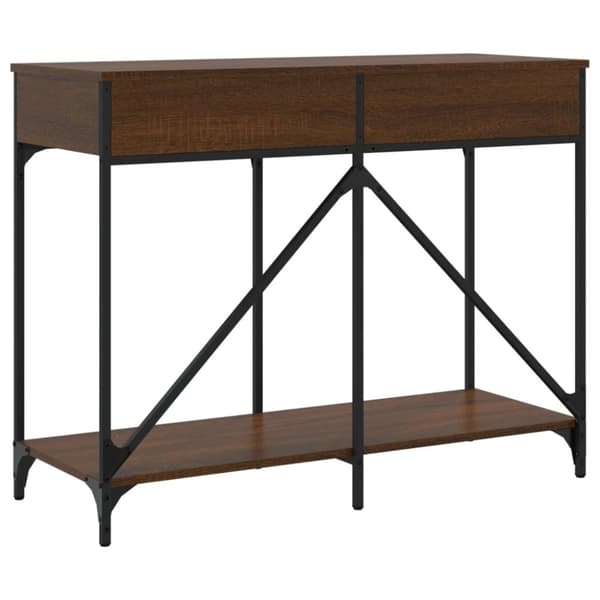 vidaXL konsolbord 100x39x78,5 cm konstrueret træ brun egetræsfarve