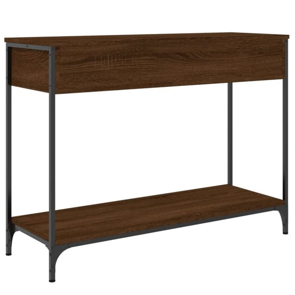 vidaXL konsolbord 100x34,5x75 cm konstrueret træ brunt egetræ