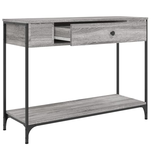 vidaXL konsolbord 100x34,5x75 cm konstrueret træ grå sonoma-eg
