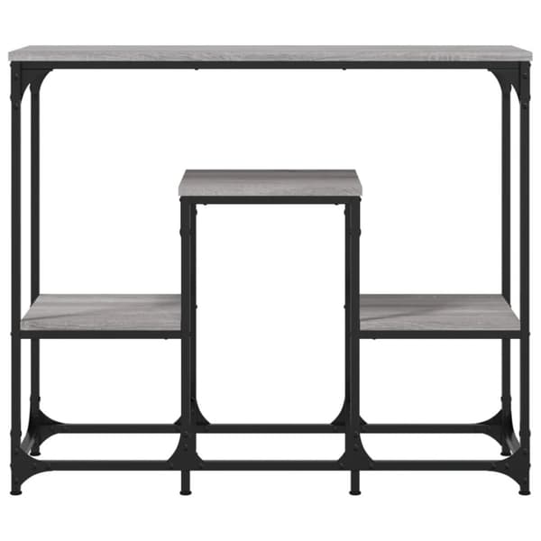 vidaXL konsolbord 89,5x28x76 cm konstrueret træ grå sonoma-eg
