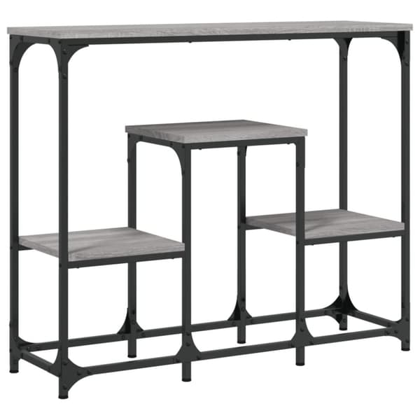 vidaXL konsolbord 89,5x28x76 cm konstrueret træ grå sonoma-eg