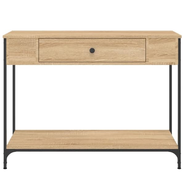 vidaXL konsolbord 100x34,5x75 cm konstrueret træ sonoma-eg