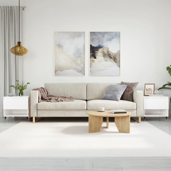 vidaXL Sohvapöydät 2 kpl valkoinen 50x46x50 cm tekninen puu