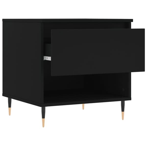 vidaXL Sohvapöytä musta 50x46x50 cm tekninen puu