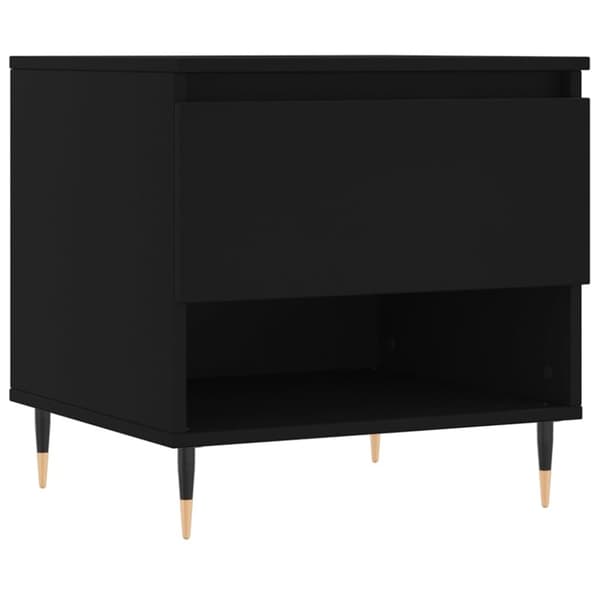 vidaXL Sohvapöytä musta 50x46x50 cm tekninen puu