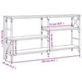 Miniatyrbilde 9 av 10: vidaXL Konsollbord grå sonoma 150x29x76,5 cm konstruert tre