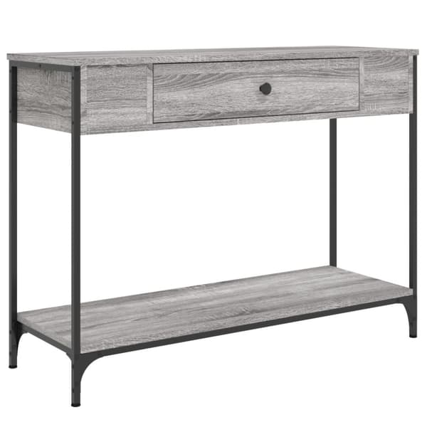 vidaXL Konsollbord grå sonoma 100x34,5x75 cm konstruert tre