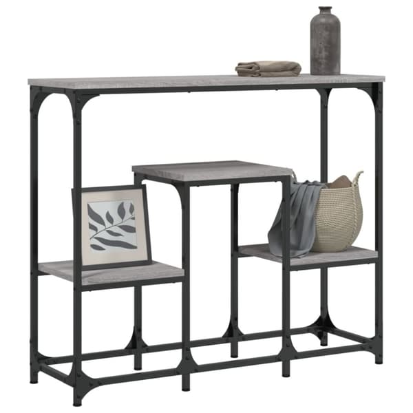vidaXL Konsollbord grå sonoma 89,5x28x76 cm konstruert tre