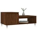 Miniatyrbillede 3 af 11: vidaXL sofabord 100x50x45 cm konstrueret træ brun egetræsfarve