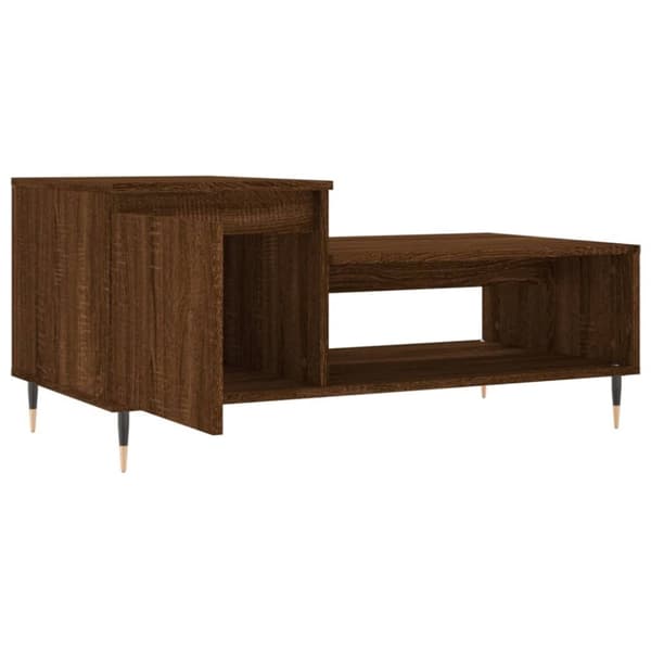 vidaXL sofabord 100x50x45 cm konstrueret træ brun egetræsfarve