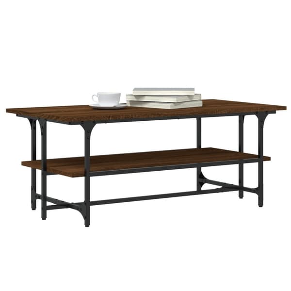 vidaXL sofabord 100x50x40 cm konstrueret træ brun egetræsfarve