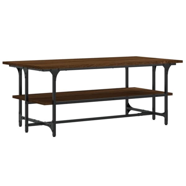 vidaXL sofabord 100x50x40 cm konstrueret træ brun egetræsfarve