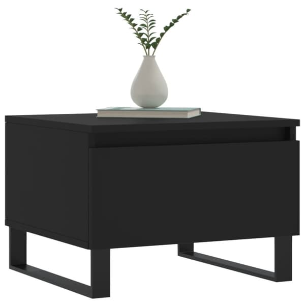 vidaXL sofaborde 2 stk. 50x46x35 cm konstrueret træ sort