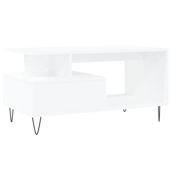 vidaXL sofabord 90x49x45 cm konstrueret træ hvid