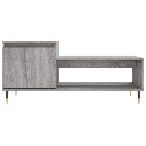 vidaXL sofabord 100x50x45 cm konstrueret træ Grå sonoma-eg