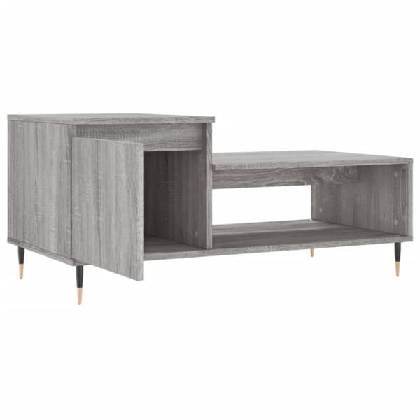 vidaXL sofabord 100x50x45 cm konstrueret træ Grå sonoma-eg