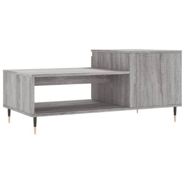 vidaXL sofabord 100x50x45 cm konstrueret træ Grå sonoma-eg