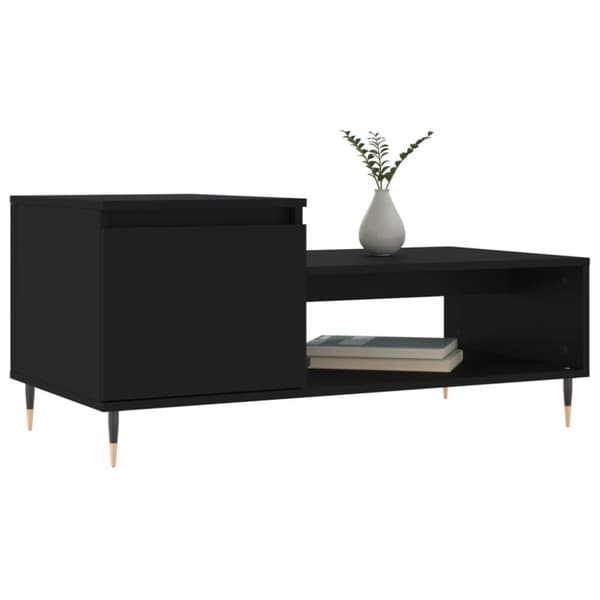 vidaXL sofabord 100x50x45 cm konstrueret træ sort