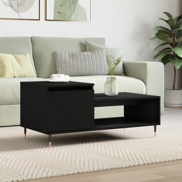 vidaXL sofabord 100x50x45 cm konstrueret træ sort