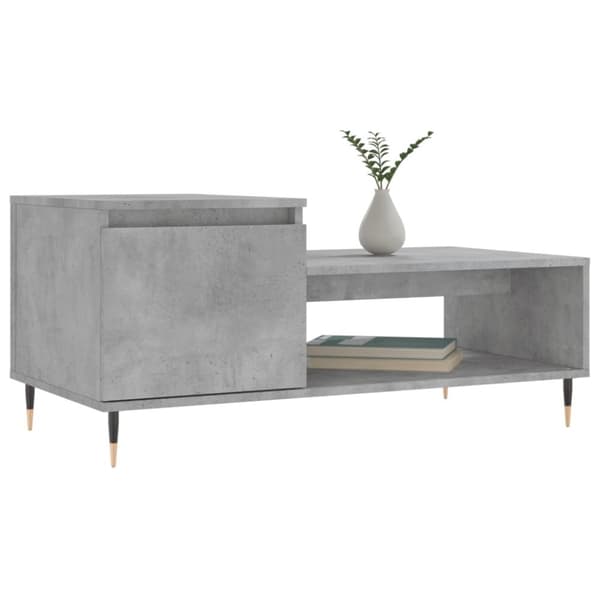 vidaXL sofabord 100x50x45 cm konstrueret træ betongrå