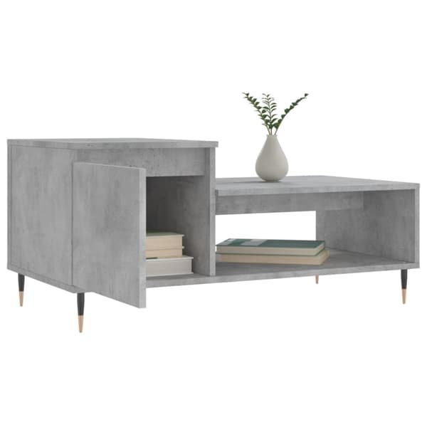 vidaXL sofabord 100x50x45 cm konstrueret træ betongrå